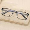 Business Square Metal Large Frame Reading Glasses for Men Elderly Presbyopia Eyeglasses Anti Blue Light Eye Protection Eyewear