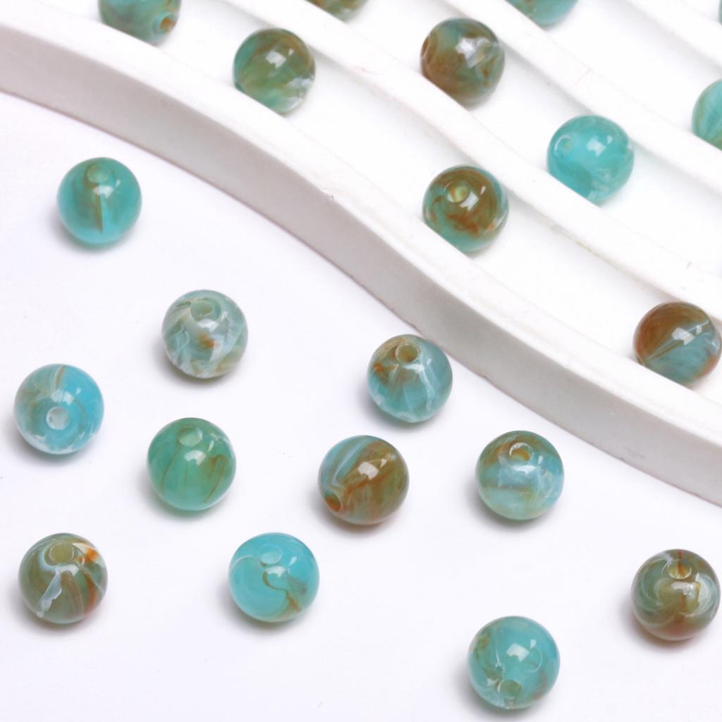 Креативные 30 шт. бисерные аксессуары имитация нефрита камень облака эффект смолы изготовление ювелирных изделий мода ручная работа браслет ожерелье аксессуары круглый 8 мм