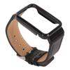 Ремешок для часов из ПУ кожи Водонепроницаемый Сменный Браслет для часов с черным корпусом из нержавеющей стали для Mi Band 7 Pro Черный