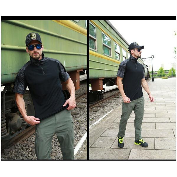 Мужская летняя армейская футболка Combat Tactics, военный камуфляжный топ с короткими рукавами, камуфляжный костюм