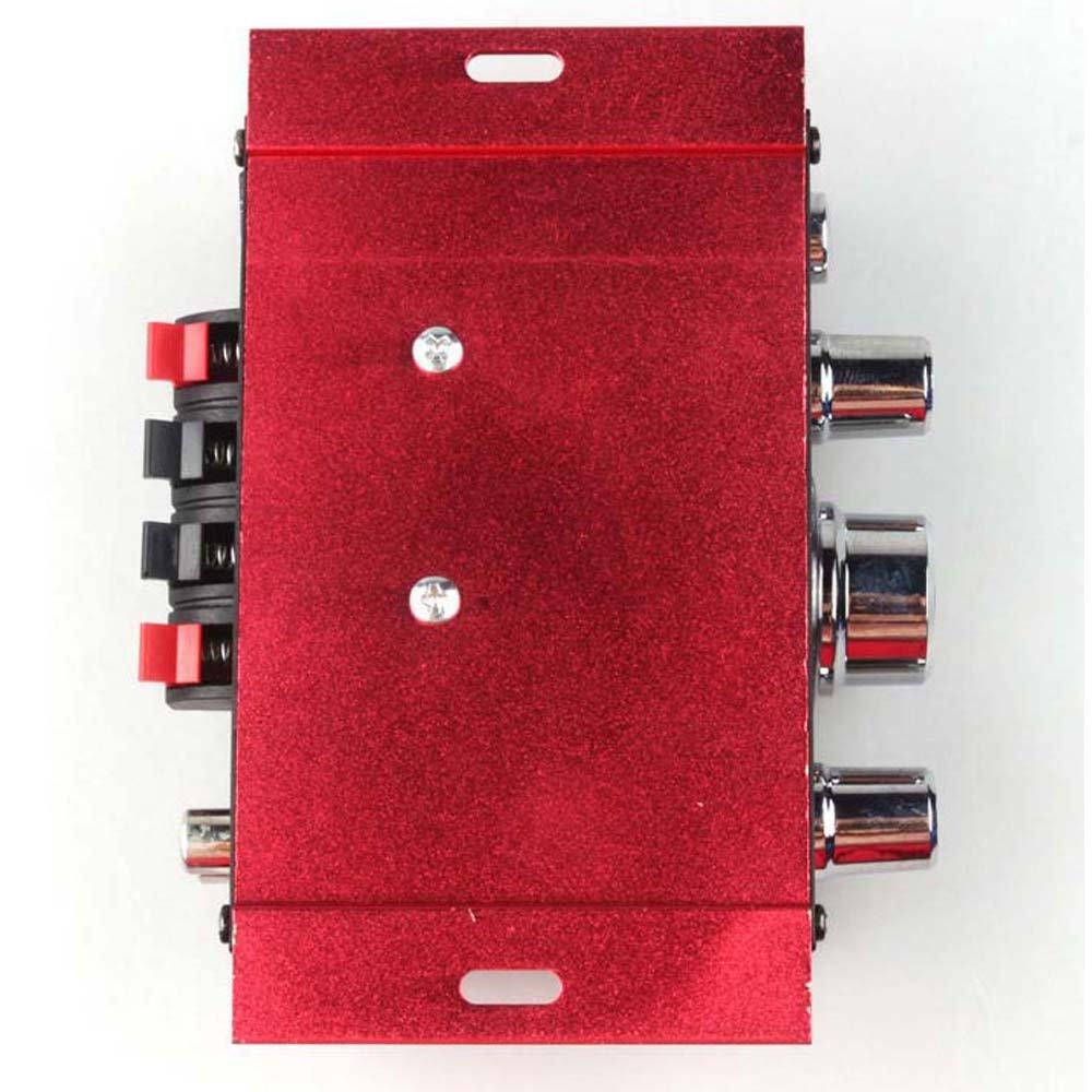 PolarLander MA170 Mini Small Amplifier Car Amplifier 2.0 20W Home Desktop Computer Amplifier HiFi Red