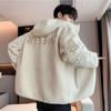 Мужская хлопковая куртка на подкладке из овчины - Модный плотный бархатный пальто для осени/зимы