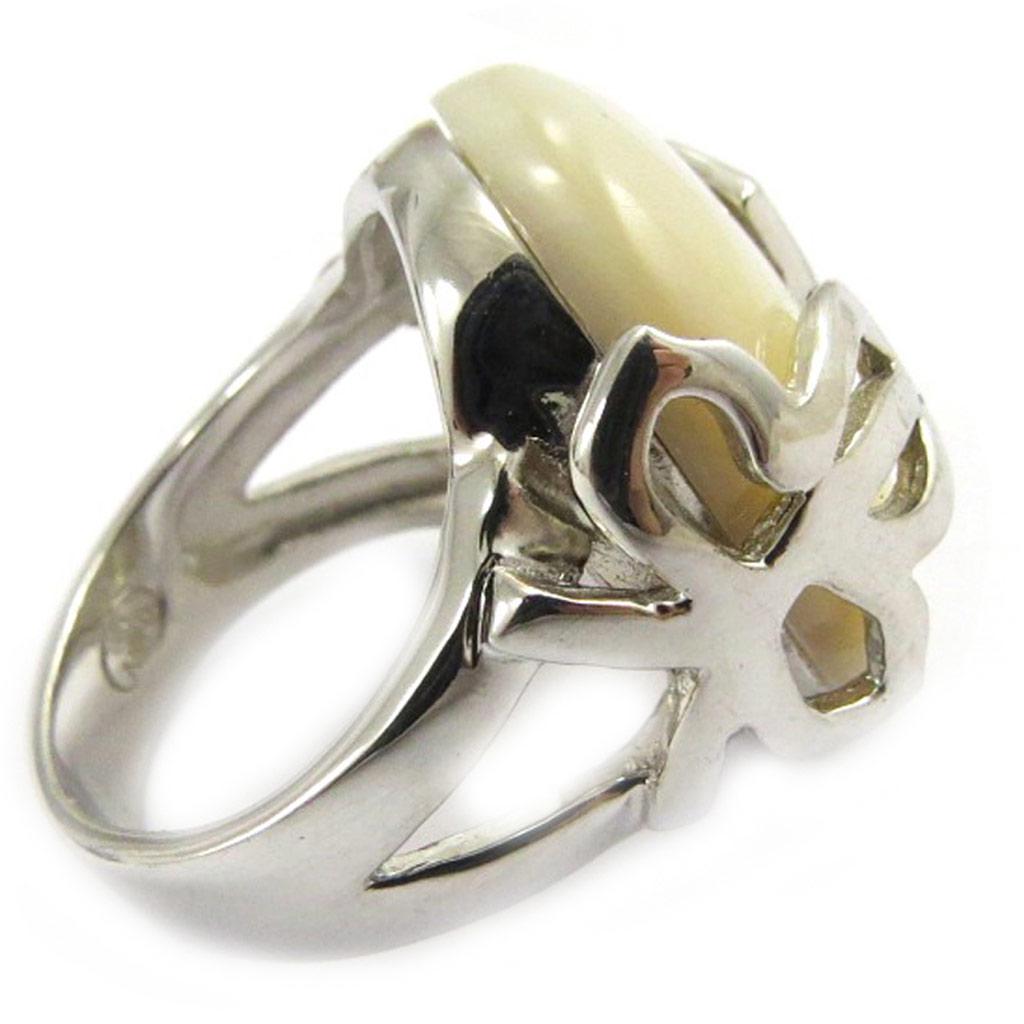 Silver 'Oracle' Mother of Pearl Ring