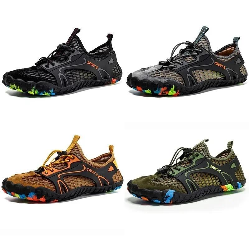 Кроссовки для активного отдыха, нескользящие походные туфли для мужчин и женщин, походные акваобувь унисекс, дышащая сетка, для пляжа, босиком