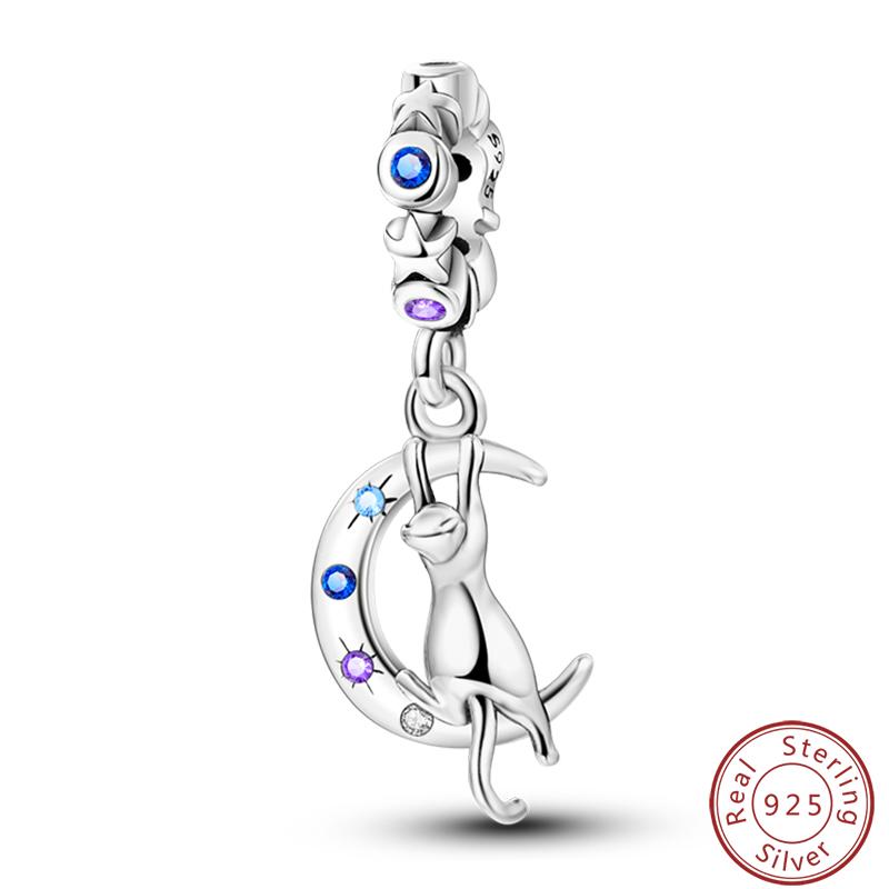 Милая серия «Кошка и собака» Медные шармы «Луна», «Бабочка», «Отпечаток лапы» 3 мм Сделай сам Изготовление изящных ювелирных изделий Подарки