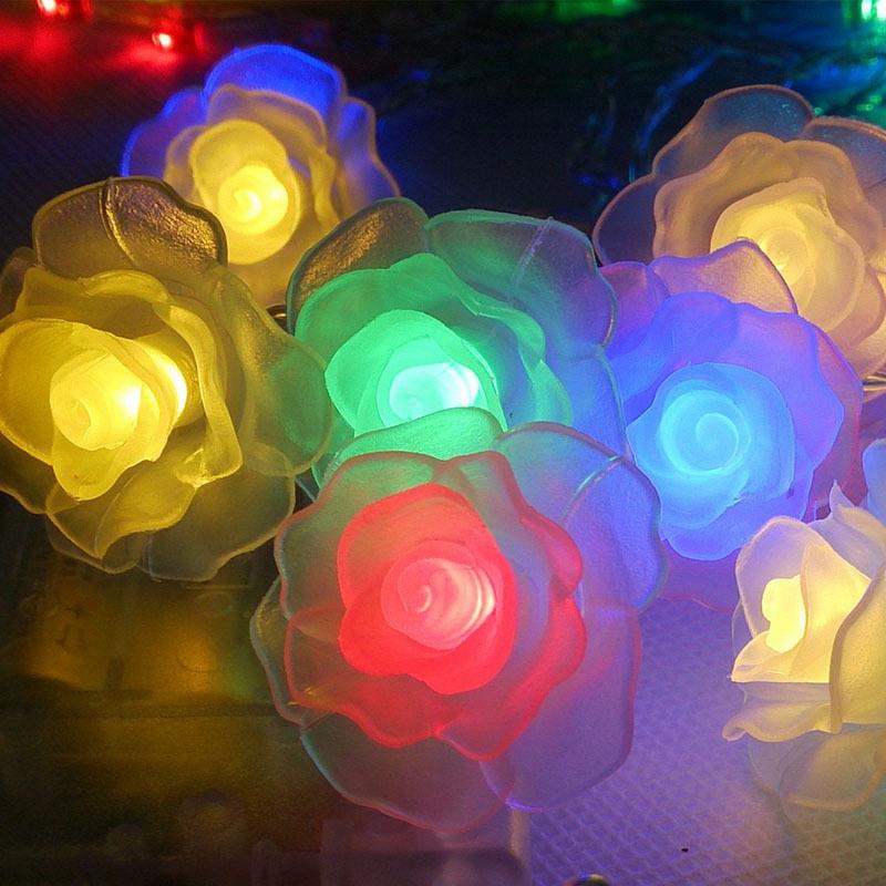 1.5/3 м Гирлянда USB Роза Цветок Гирлянда Волшебные Огни Уличные Гирлянды Украшения Свадебная Вечеринка Сад Двор Декор