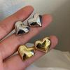 Серьги-гвоздики с сердечками для предотвращения аллергии для женщин и пар, новые модные простые вечерние ювелирные изделия, подарки