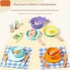 Деревянная Имитация Цветной Набор Кухонной Утвари для Послеобеденного Чая Детские Игрушки для Творческой Ролевой Игры
