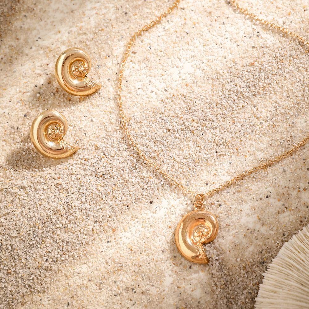 Золотое ожерелье из ракушек, серебряное ожерелье с подвеской в ​​виде ракушки, новые украшения в виде морской звезды