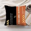 Be Happy and Good Luck Cushion Cover Short Plush DoubleSided Printing Home Machine Washable in Warm Winter Pillow Cover