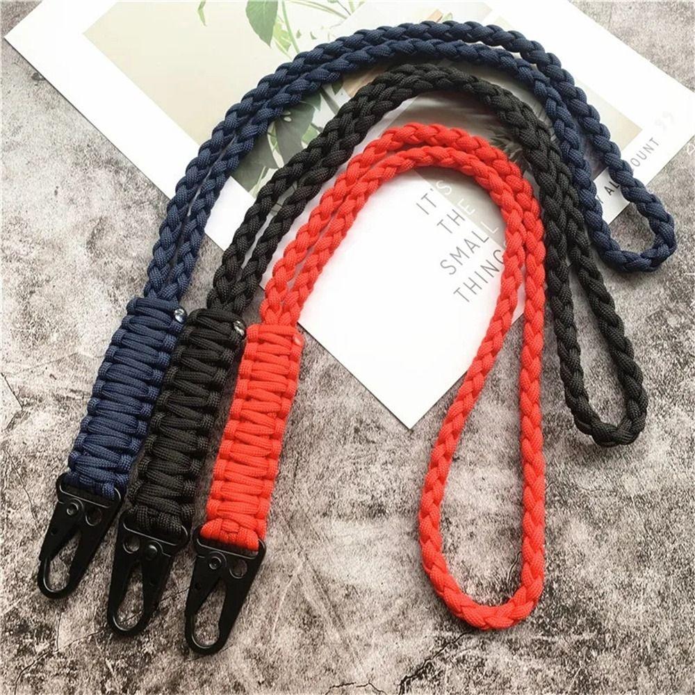 Metal Clip Paracord Neck Lanyard Parachute Rope Umbrella Rope Keychain  Mountaineering