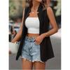 Women's Summer Simple Temperament Cardigan Vest Collarless Buttonless Commuter Jacket