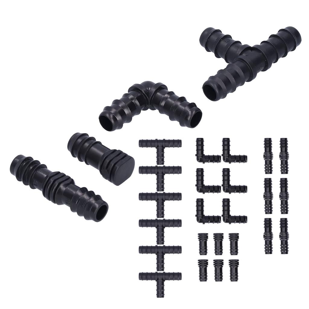 24 шт./компл. комплект фитингов для капельного орошения 1/2 трубка зазубренные соединители для садовой теплицы