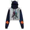 Студенческая толстовка Dragon Ball Сон Гоку Саян Принт Цветные блоки Кошачьи ушки
