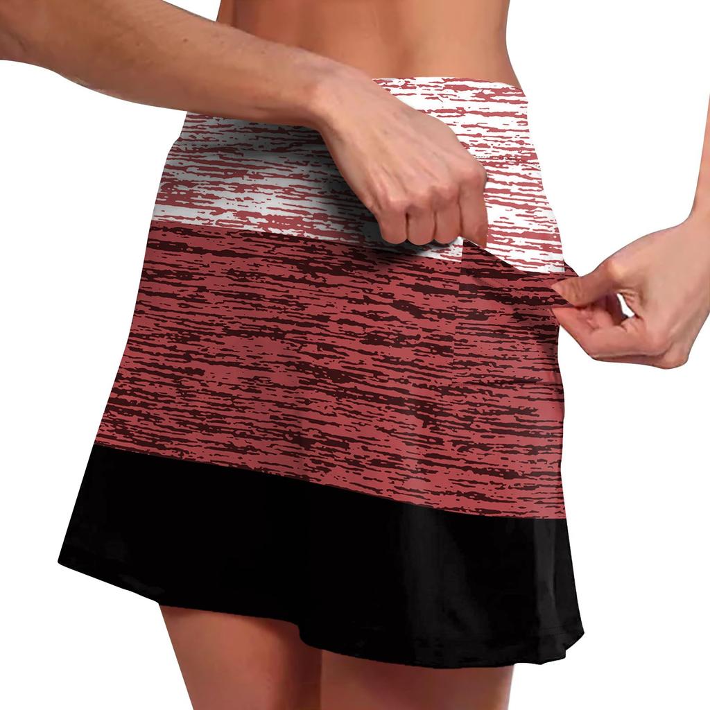 Women's Elastic Yoga Pants Striped Printed Sports Shorts Lightweight High Waisted Tight Jogging Pants