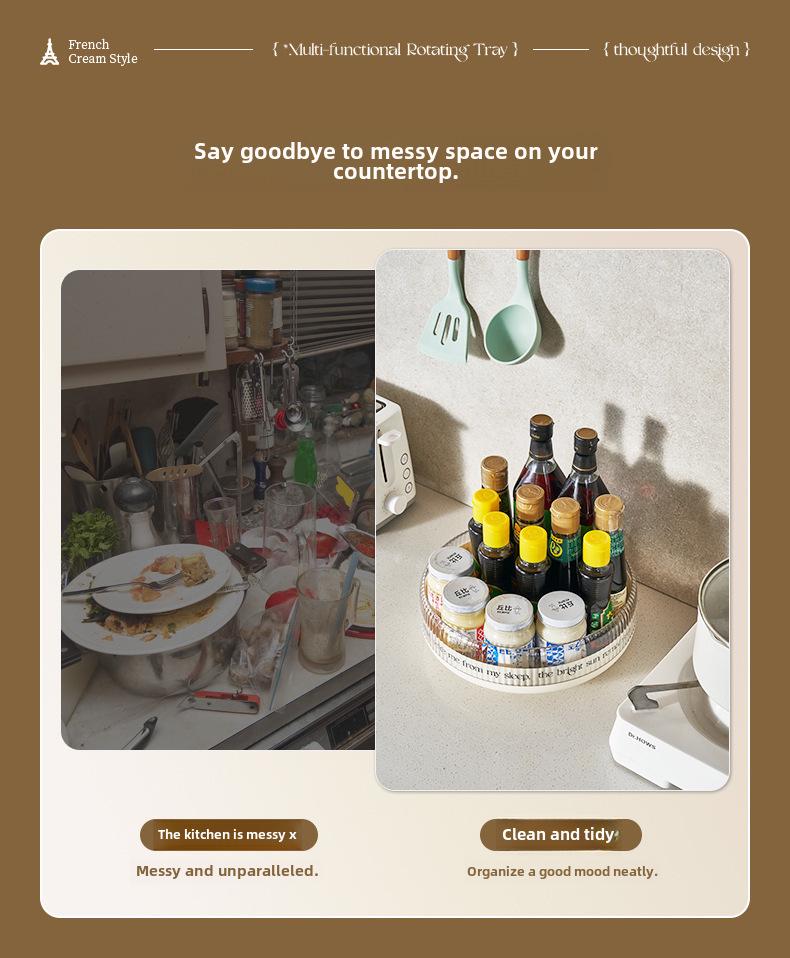 Вращающаяся многофункциональная тарелка для фруктов и закусок с местом для хранения для гостиной или кухни