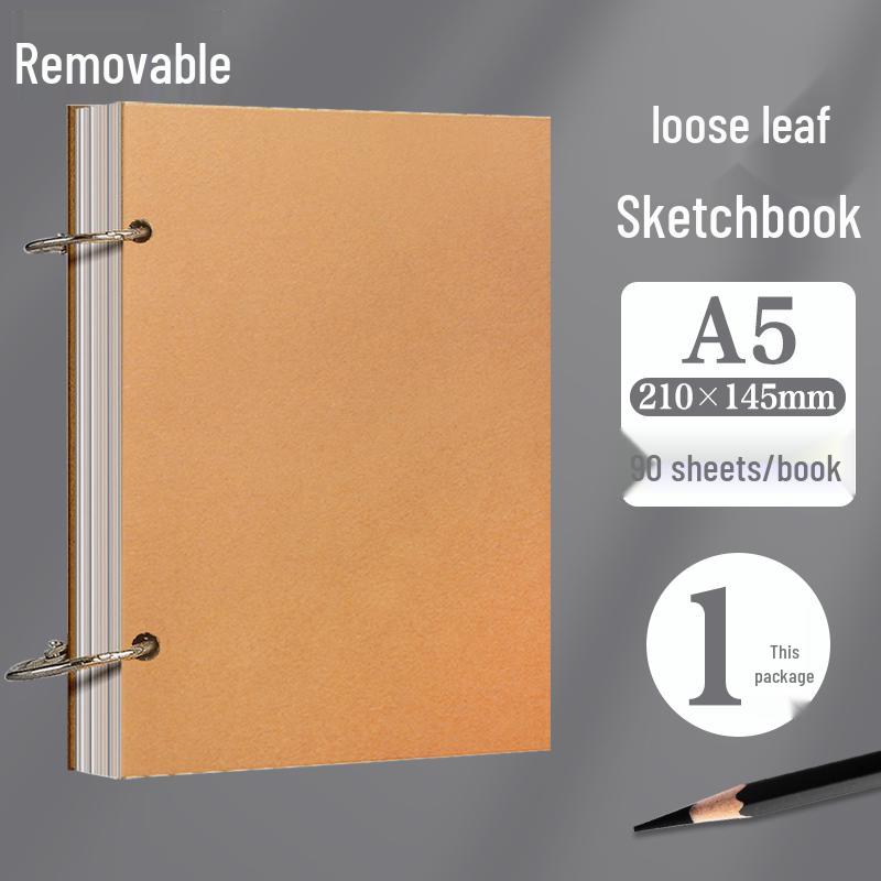 A4 Loose-Leaf Detachable Thickened Sketchbook for Art Students - 8K/32K Portable Drawing Book, Perfect for Kindergarten Use