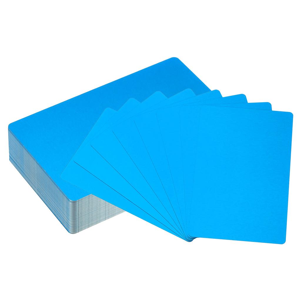 100/200/300Pcs Blank Metal Business Cards 0.21mm Thick 3.4x2.1 Inch Aluminum Laser Engrave Printable Name Card for Custom DIY
