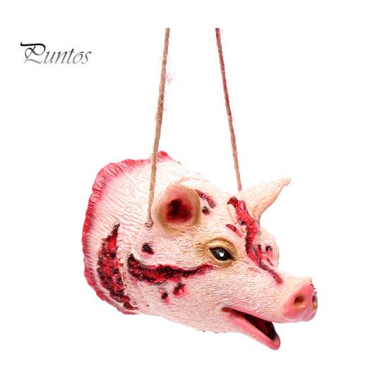 Подвеска на Хэллоуин, реалистичная, жуткая, подвесная, голова крысы, свиньи, паука, летучей мыши, украшение для дома с привидениями для вечеринки на Хэллоуин
