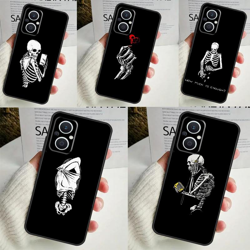 Aesthetics Skeleton Case For OPPO Reno 8T 4Z 5Z 8 10 11 Pro 4 5 6 7 Lite OPPO Find X6 Pro X3 X2 X5 Lite Cover