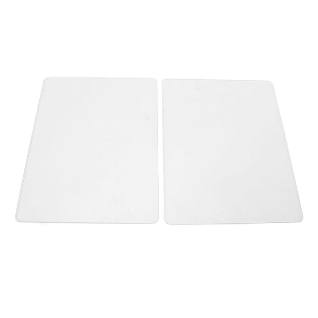 2PCS Embossing Mat Plates 3mm Thick Acrylic Backing Pad for Paper Leather Fabric Crafting Scrapbooking Card Making