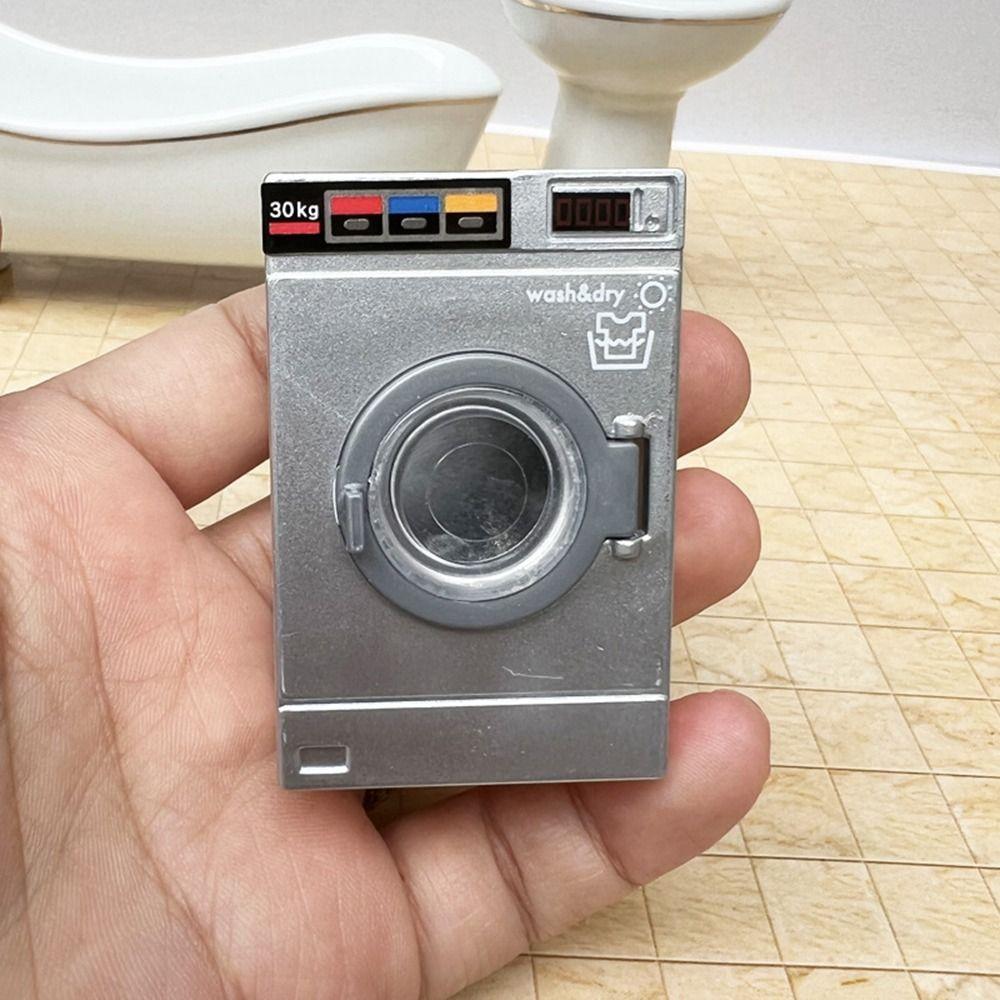 Miniature Washing Machine Kitchen Furniture 1:12 Dollhouse Washing Machine Doll House Accessories