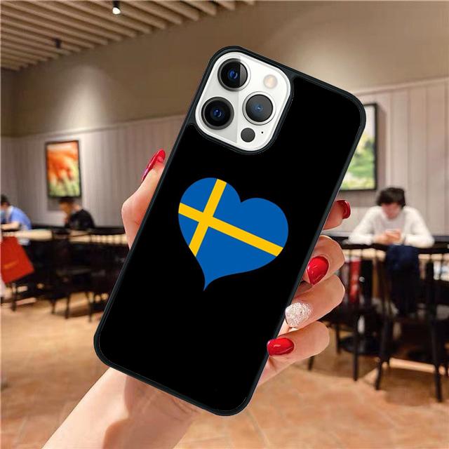 Чехол для телефона Флаг Швеции Для iPhone 17 Air 16 15 14 Plus apple 16 11 12 13 Pro Max coque