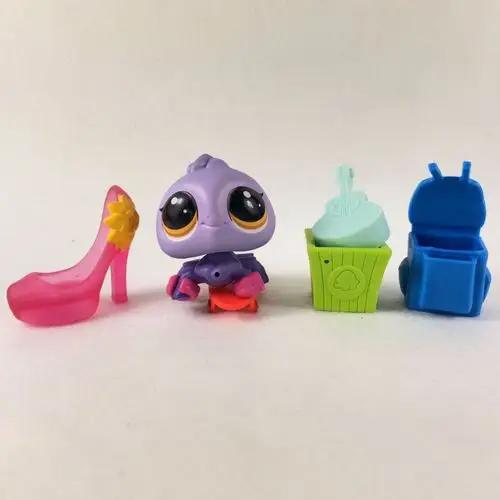 Hasbro Littlest Pet Shop Мультяшная Q-версия Животное Мини-подставки Котенок с короткой шерстью Собака Милый Большеглазый Детские Фигурки Игрушка
