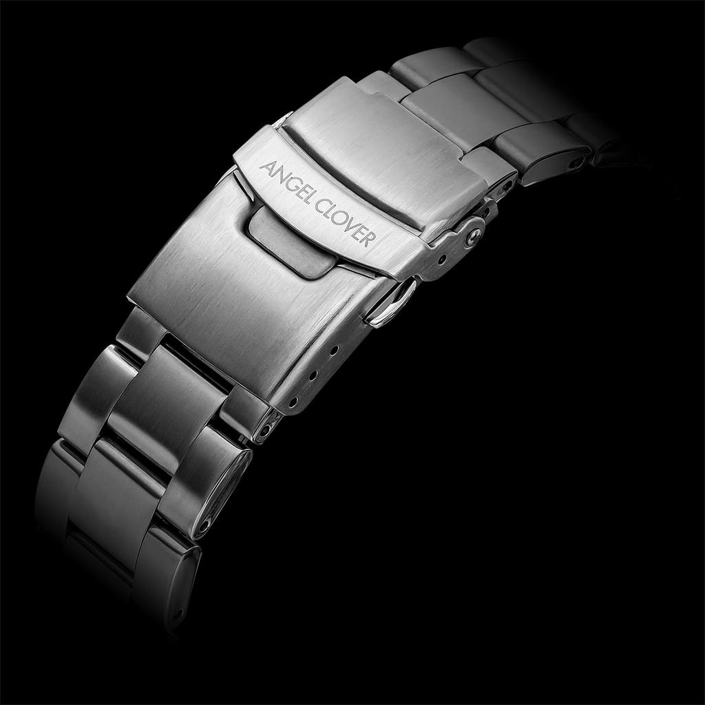 Luce Solar Chronograph сапфировое стекло красный циферблат серебристый [Angel Clover] мужские NLUS44SSV-RE