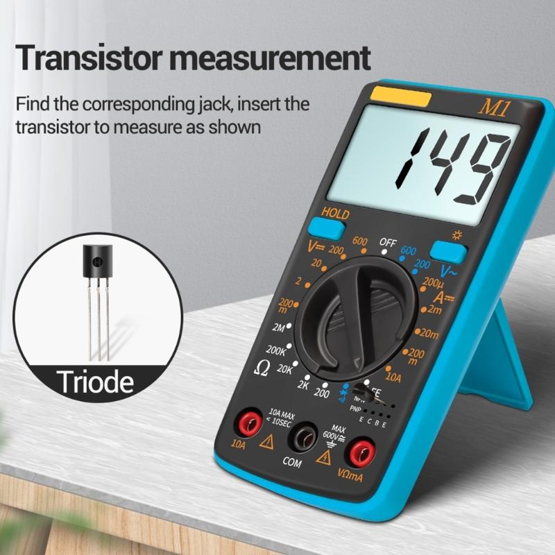 Карманный цифровой мультиметр, измерительный инструмент с автоматическим выбором диапазона, дисплей с подсветкой для электронного ремонта, профессиональный