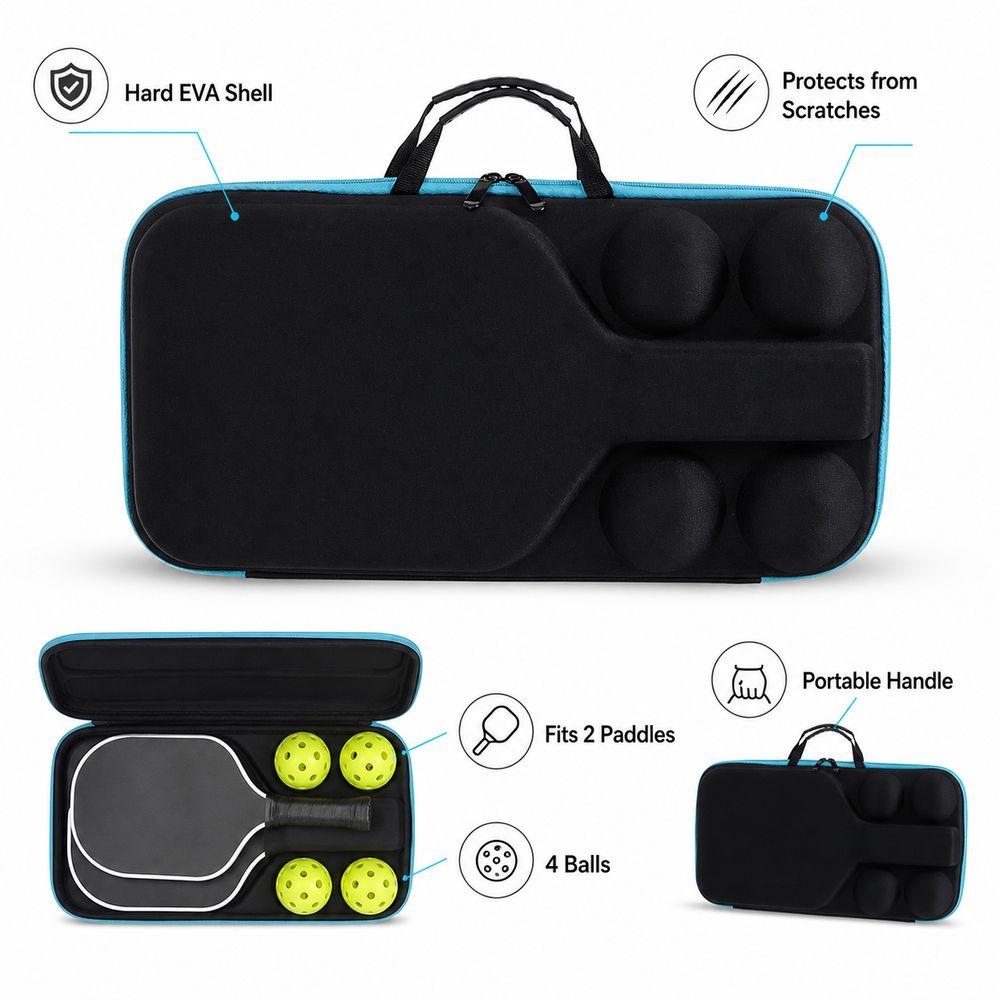 Hard Shell Pickleball Paddle Bag Pickleball Paddle Carrying Case Pickleball Supplies