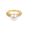 LAYERMOOD 24 Big Pearl Ring-gold