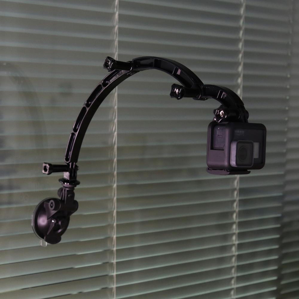 3-позиционный удлинитель для шлема, изогнутая палка для селфи для GoPro Go Pro 10 9 8 7 SJCAM Xiaomi Yi 4K DJI Аксессуары для камер