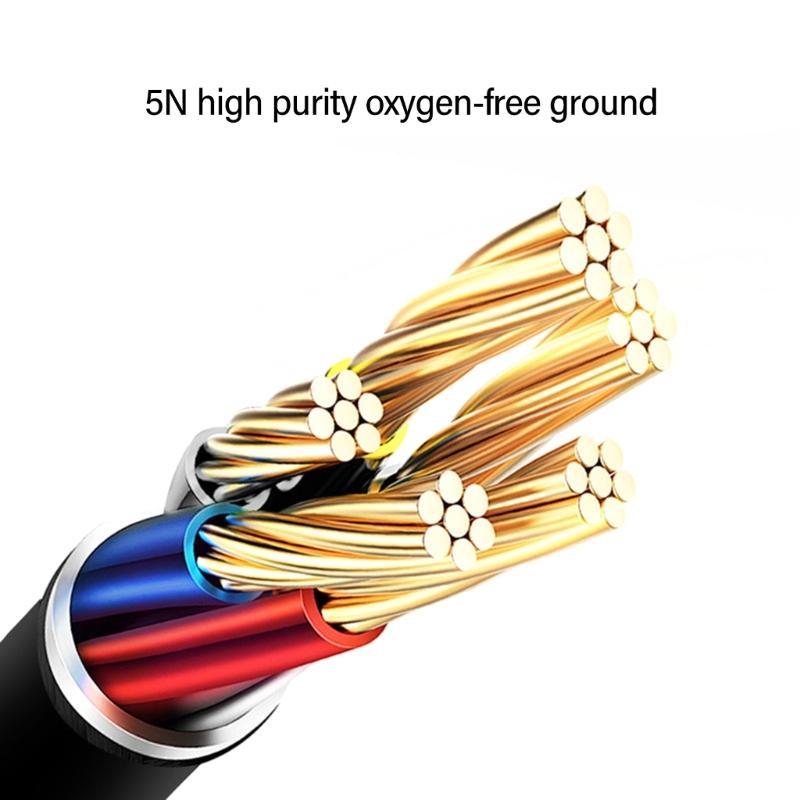 Type C TRRS Male Plug to Open End Cable Stereo to Bare Wire Line for Easy Headphones DIY Repairment Black