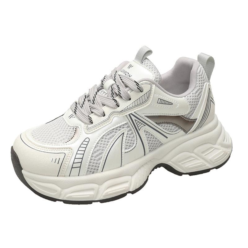 Новая цветовая гамма, кроссовки для папы на платформе, спортивные увеличивающие рост кожаные туфли, женская обувь, студенческая мода