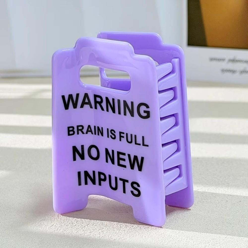 Strong Hold Warning Sign Hair Clip Metal Spring Claw Hair Clip New Hair Claw Clip For Women