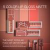 Pudaier Lip Gloss Matte Matte Velvet Liquid Lipstick с антипригарным покрытием, глазурь для губ, пятицветный набор