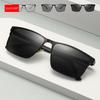 Men's Photochromic Sunglasses Polarised Lens Classic Square Frame Chameleon Glasses Fishing Riding Driving Shades