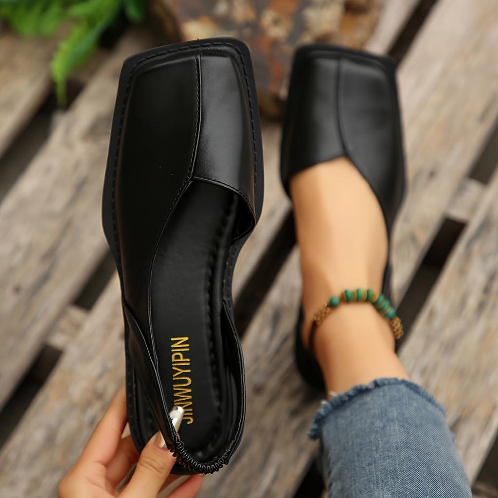 Women'S Fashion Square Toe High Heels - Beige and Golden Faux Cover with Rubber Sole