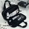 Handheld Pencil Case Plaid Polka Dot Stationery Bag Aesthetic Stationery Organizer  Students