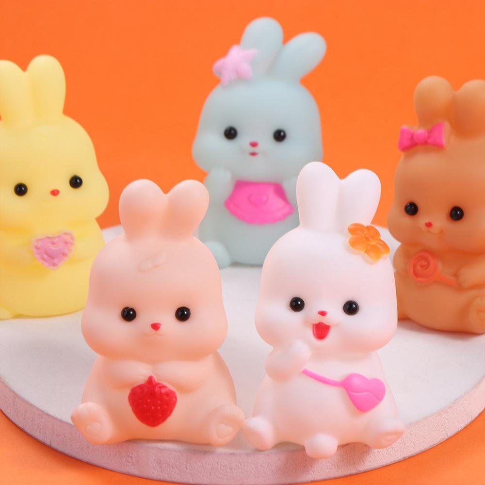 6 шт./компл. Сжимаемый пасхальный кролик, игрушка-фиджет из ПВХ, кролик, медленно восстанавливающийся, игрушки-кролики для взрослых