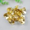 10-50Mm Gold Plated Bells Ornaments Trumpet Mini Jingle Bells Christmas Decor