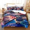 Hot Anime Blue Lock Bedding Set Duvet Cover Set King Queen Twin Double Size Comforter Cover Set For Teens and Boys Anime Lover
