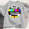 No Signal Tv Test Card Unisexs Summer Fashion T Shirt Funny Tees Short Sleeve Crew Neck TShirts Cotton Plus Size Clothing Tops