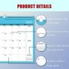 Настенный календарь 2025 года, настенный календарь на 18 месяцев с января 2025 по 2026 год, двойной переплет, большой настенный календарь с плотной бумагой, подходит для дома
