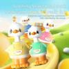 A Cartoon-shaped Sliding Toy, a Little Yellow Duck, That Bounces Back When the Youngsters Pushes It.