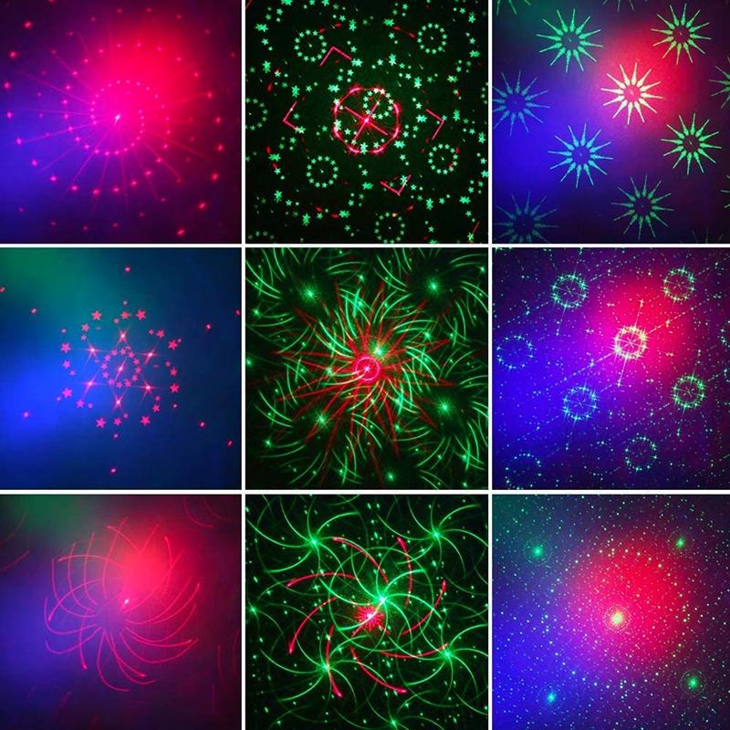 Laser Lights for Party, DJ Disco Stage Lights with Sound Activated Remote Control, Random Effects Party Lights for Home Birthday Party Christmas Ktv
