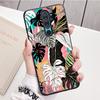Retro Banana Leaf Flower Black Silicone Phone Case For Redmi Note 8 7 Pro S 8T for Redmi 9 7A Cover Shell
