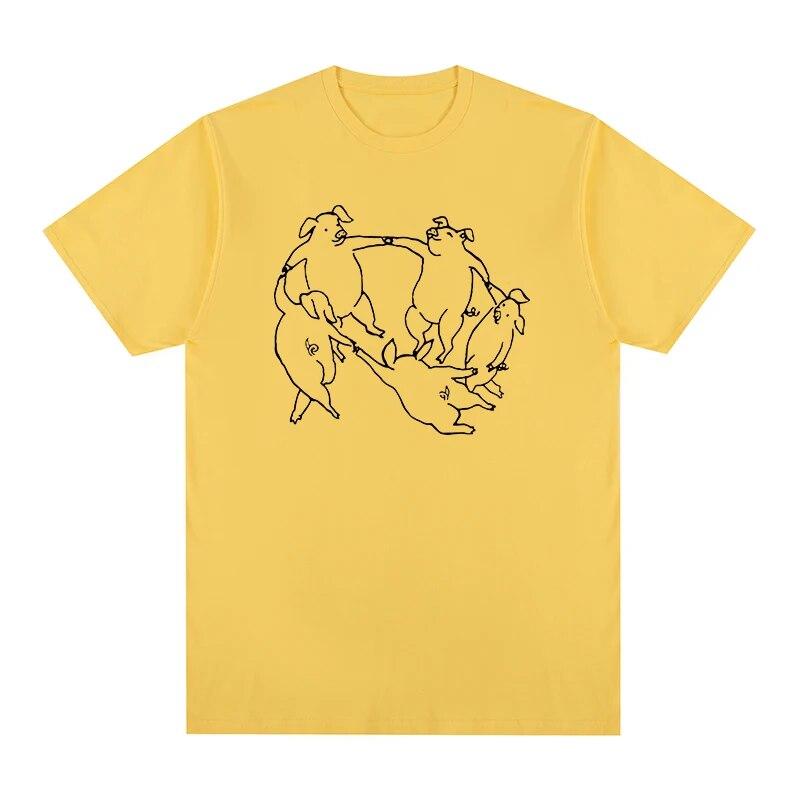 Винтажная футболка Henri Matisse Dance Pig, хлопковая футболка унисекс, новая футболка, женские топы унисекс