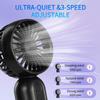 3pcs Portable Mini Handheld Fan with 3-speed for Travel USB Rechargeable Battery Operated Eyelash Fans